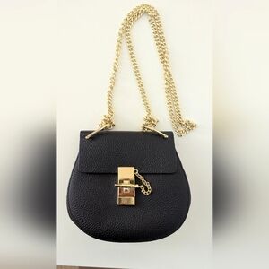 Elegant Black Leather Chain Bag